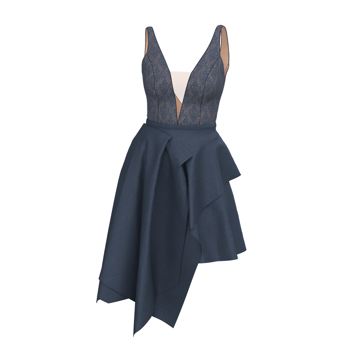 Bodysuit BD101 & Skirt SK102 Size(40/XXS-48/L)
