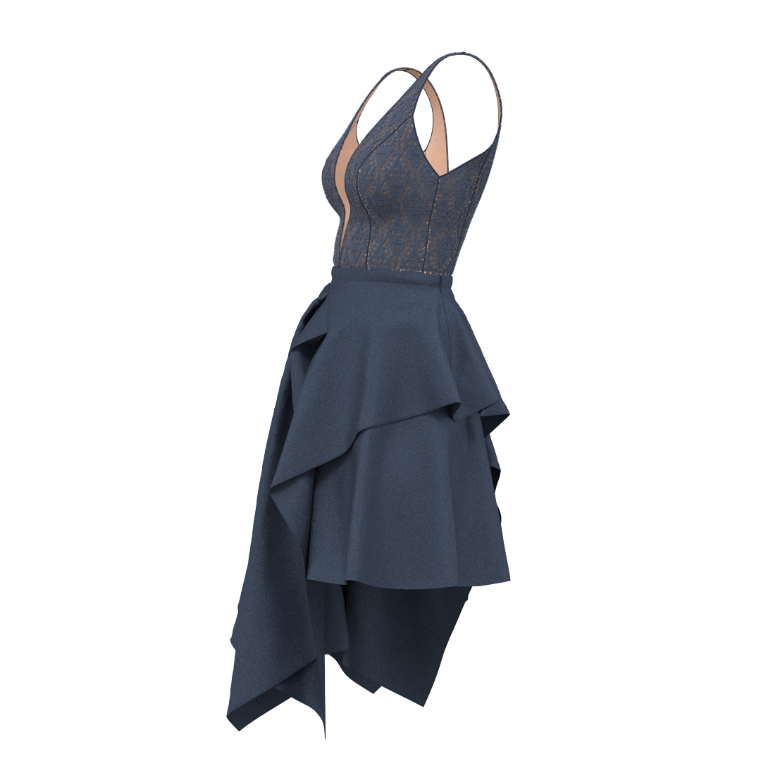 Bodysuit BD101 & Skirt SK102 Size(40/XXS-48/L)