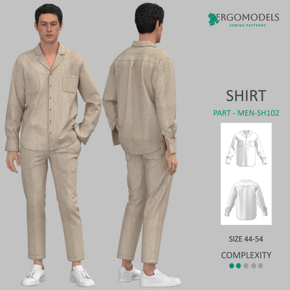 Shirt MEN-SH101 Size(S/44-XXL/54)