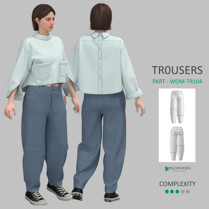 Trousers WOM-TR104 Size(XXS/40-L/48)