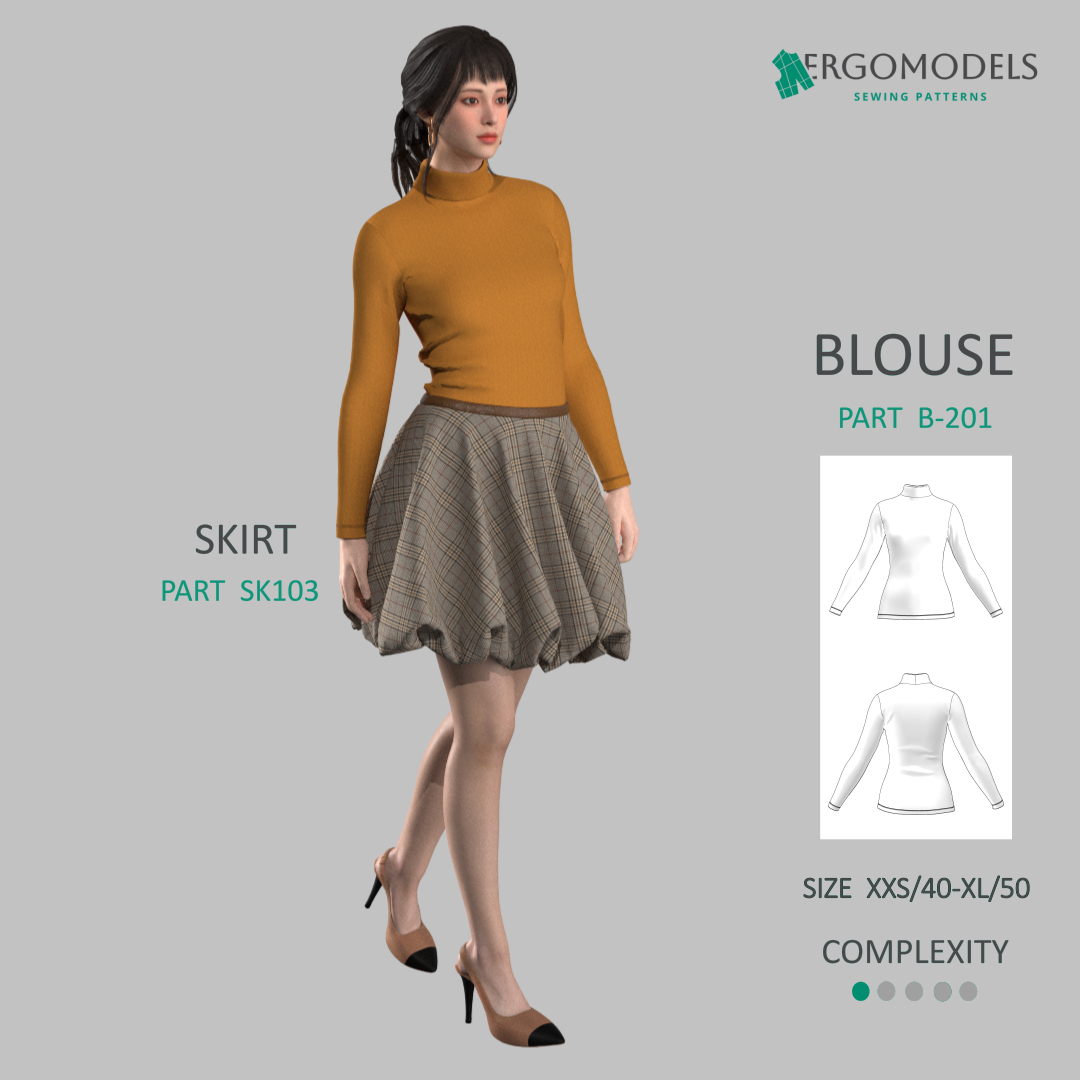 Blouse B-201 Size(XXS/40-XL50)
