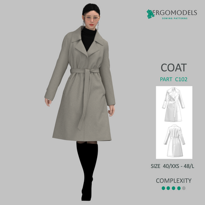 Coat C102 Size (40/XXS-48/L)