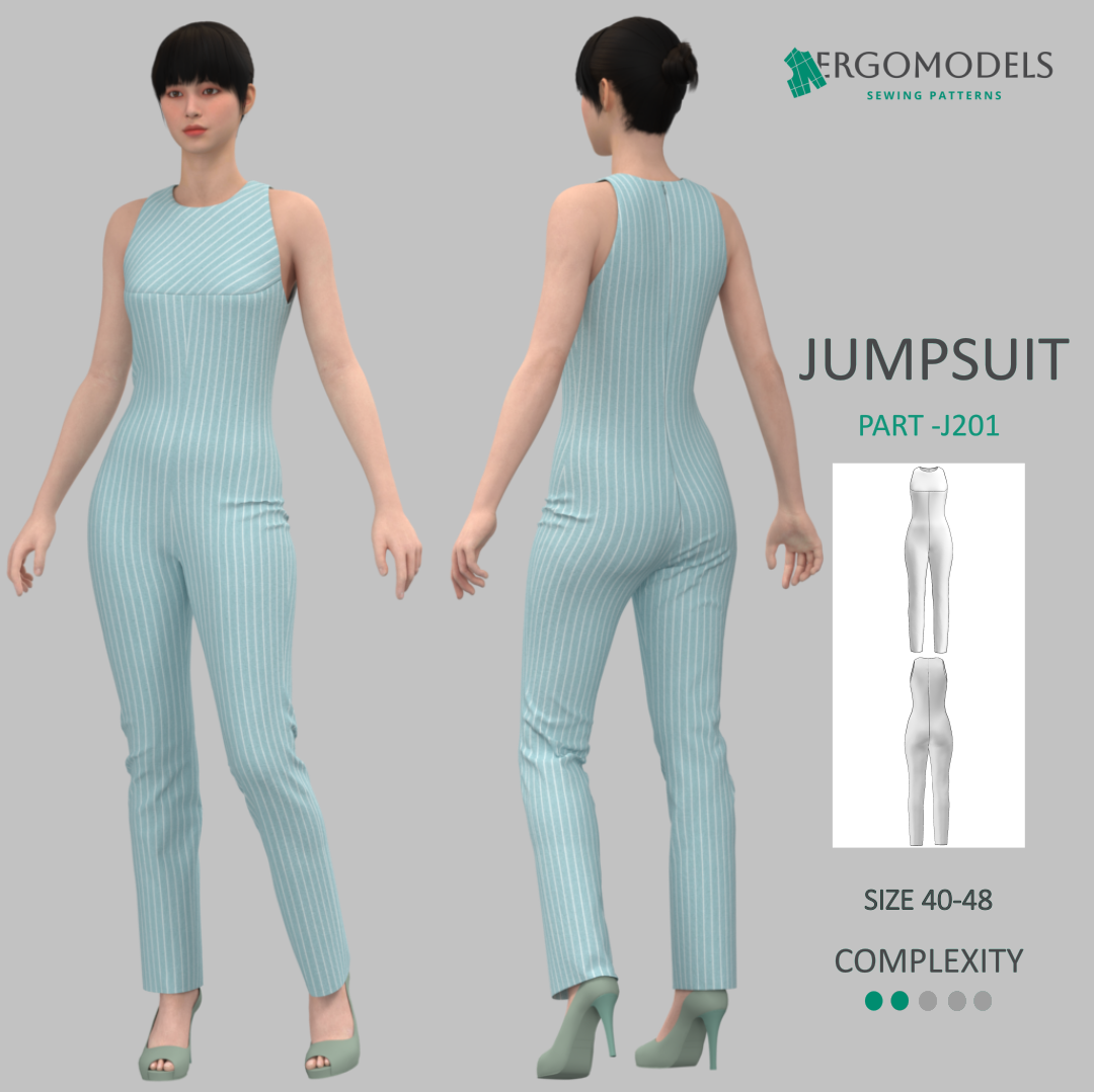 Jumpsuit J201 Size (XXS/40-L/48)
