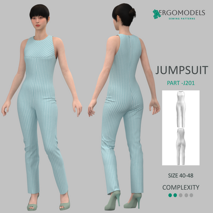 Jumpsuit J201 Size (XXS/40-L/48)