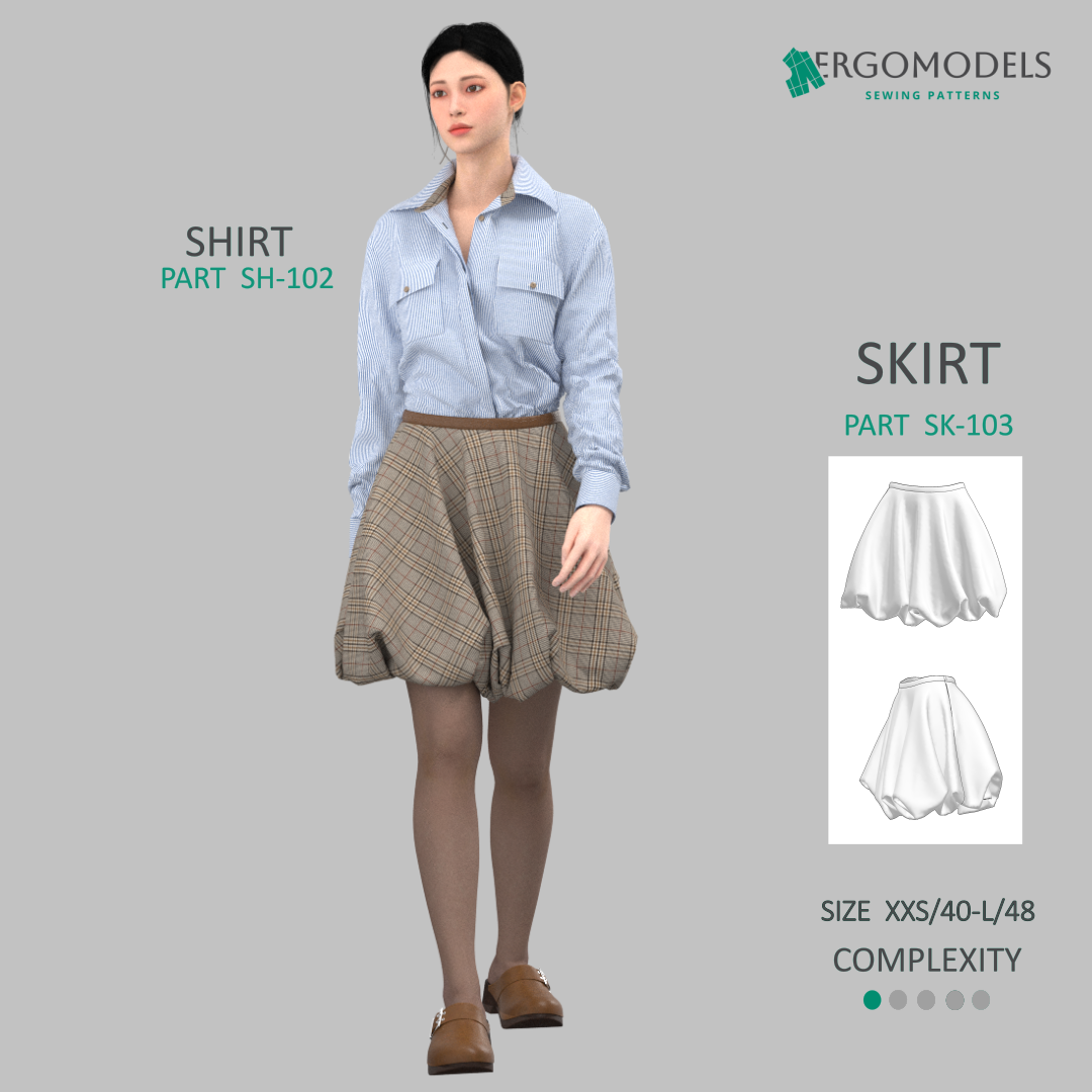 SKIRT SK-103 Size(XXS/40-L/48)