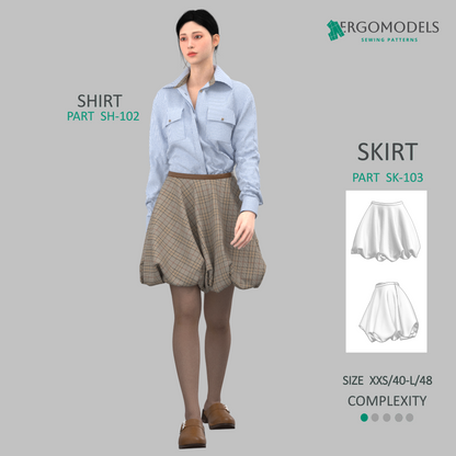 SKIRT SK-103 Size(XXS/40-L/48)