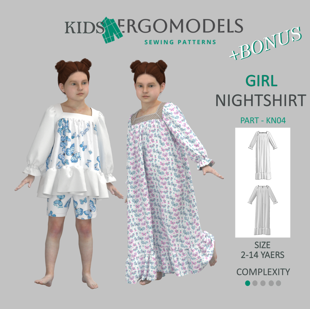 Nightshirt KN-04 Size(2-14yaers)